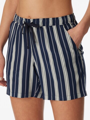 SCHIESSER Pyjamashorts 'Mix+Relax' in Blau: Vorderseite