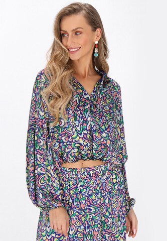 IZIA Blouse in Blauw: voorkant