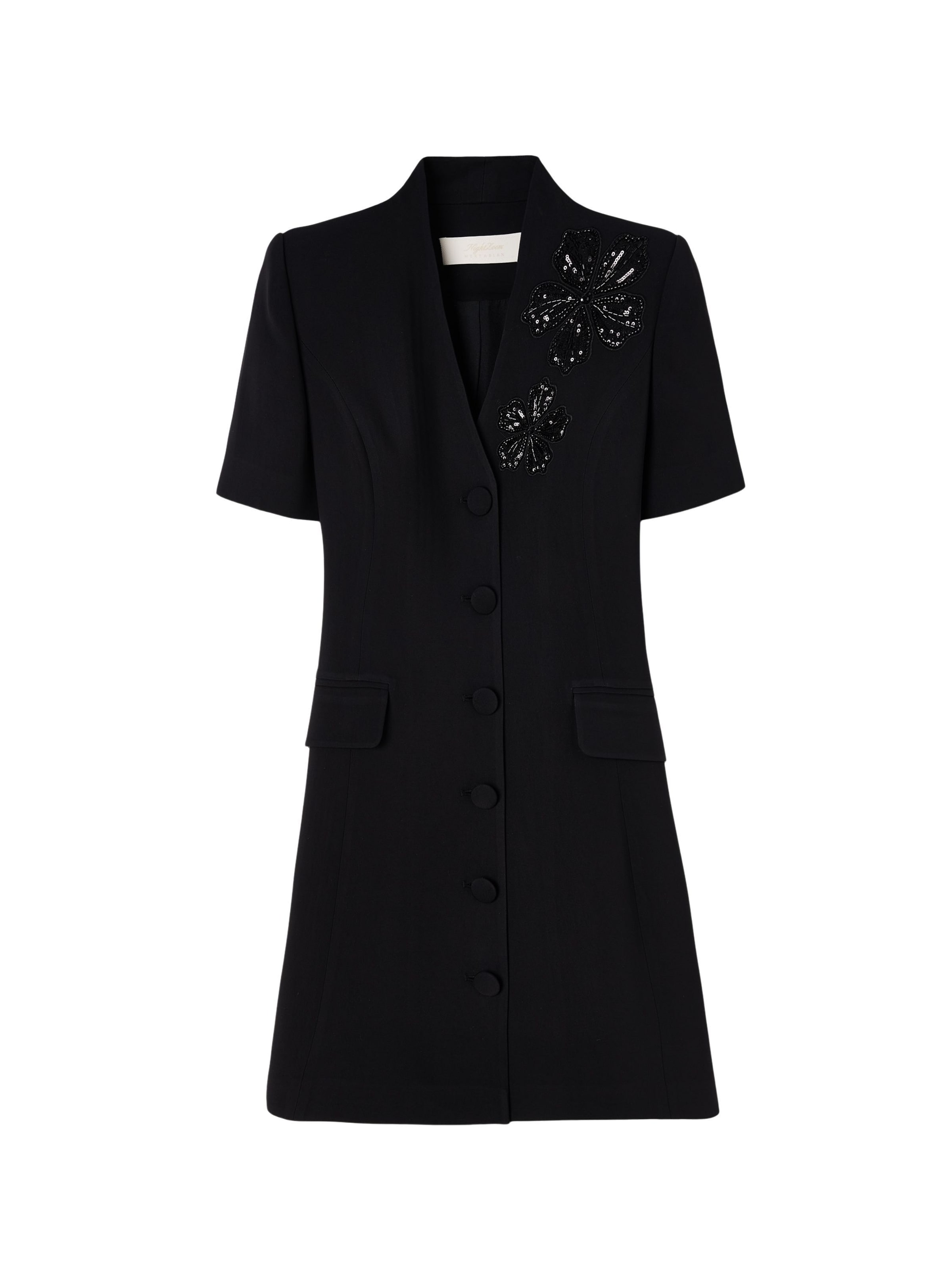 Robe-chemise adl en noir : devant