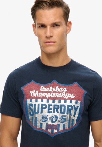 Superdry - Camiseta 'GASOLINE' en azul: frente