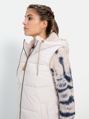 CAMEL ACTIVE Lange Pufferweste mit Kapuze in Beige