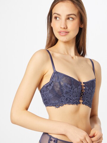 Hunkemöller Bustier Melltartó - kék: elől