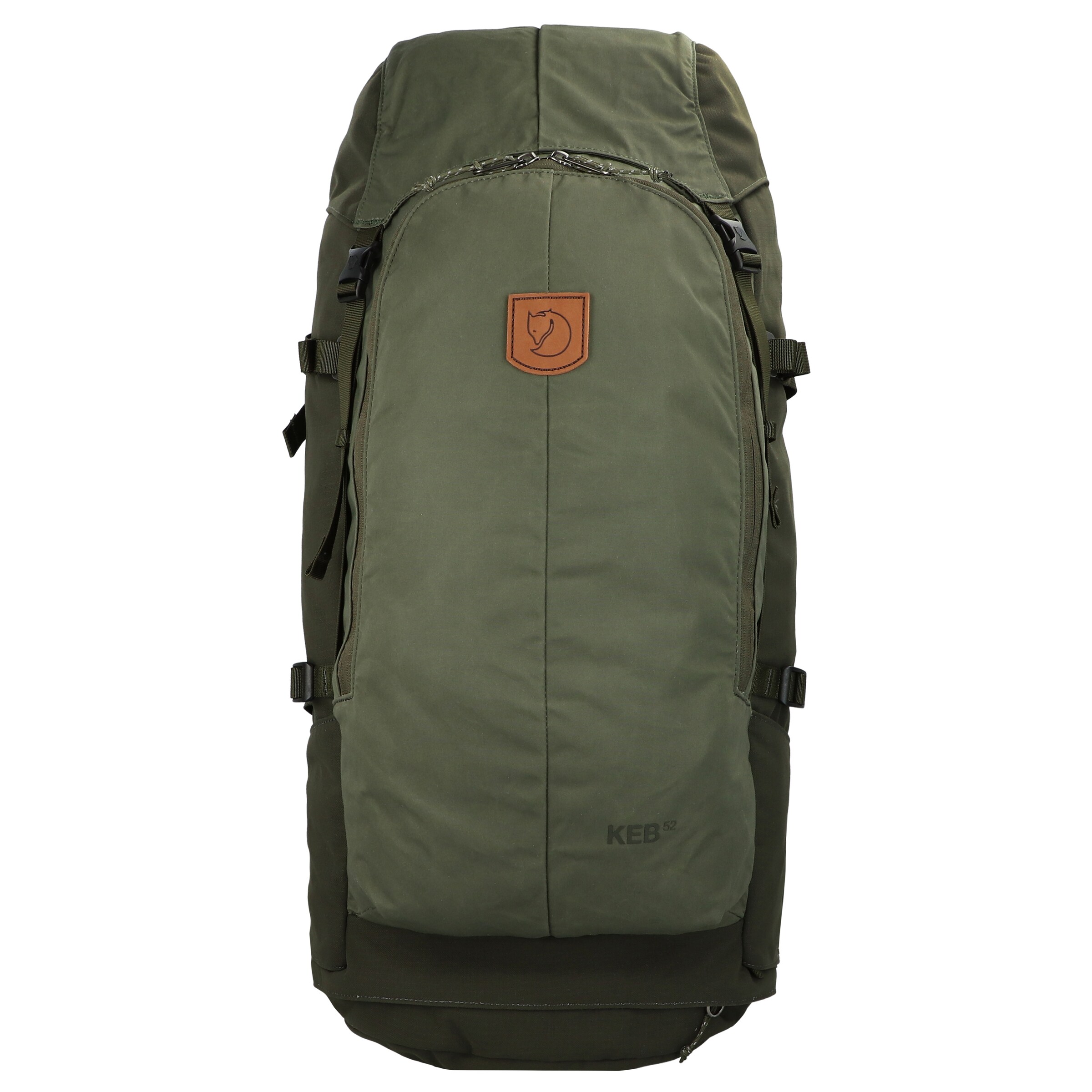Zaino sportivo 'Keb 52' di Fjällräven in verde: frontale