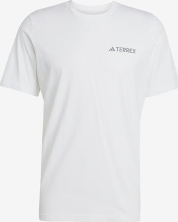ADIDAS TERREX Performance shirt 'Graphic' in White: front