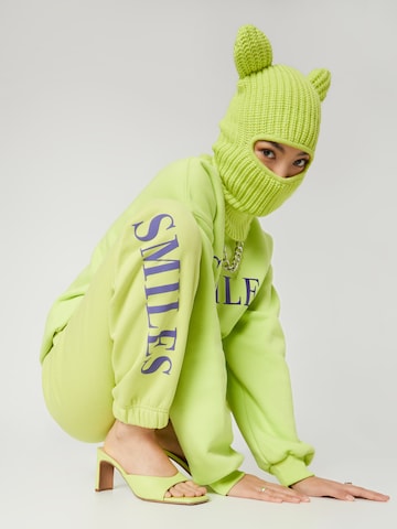 Effilé Pantalon 'Jarno' Smiles en vert