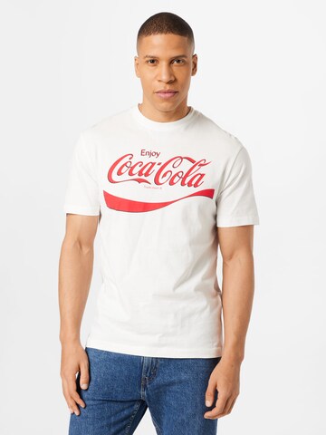 JACK & JONES - Camiseta 'COCA COLA' en blanco: frente