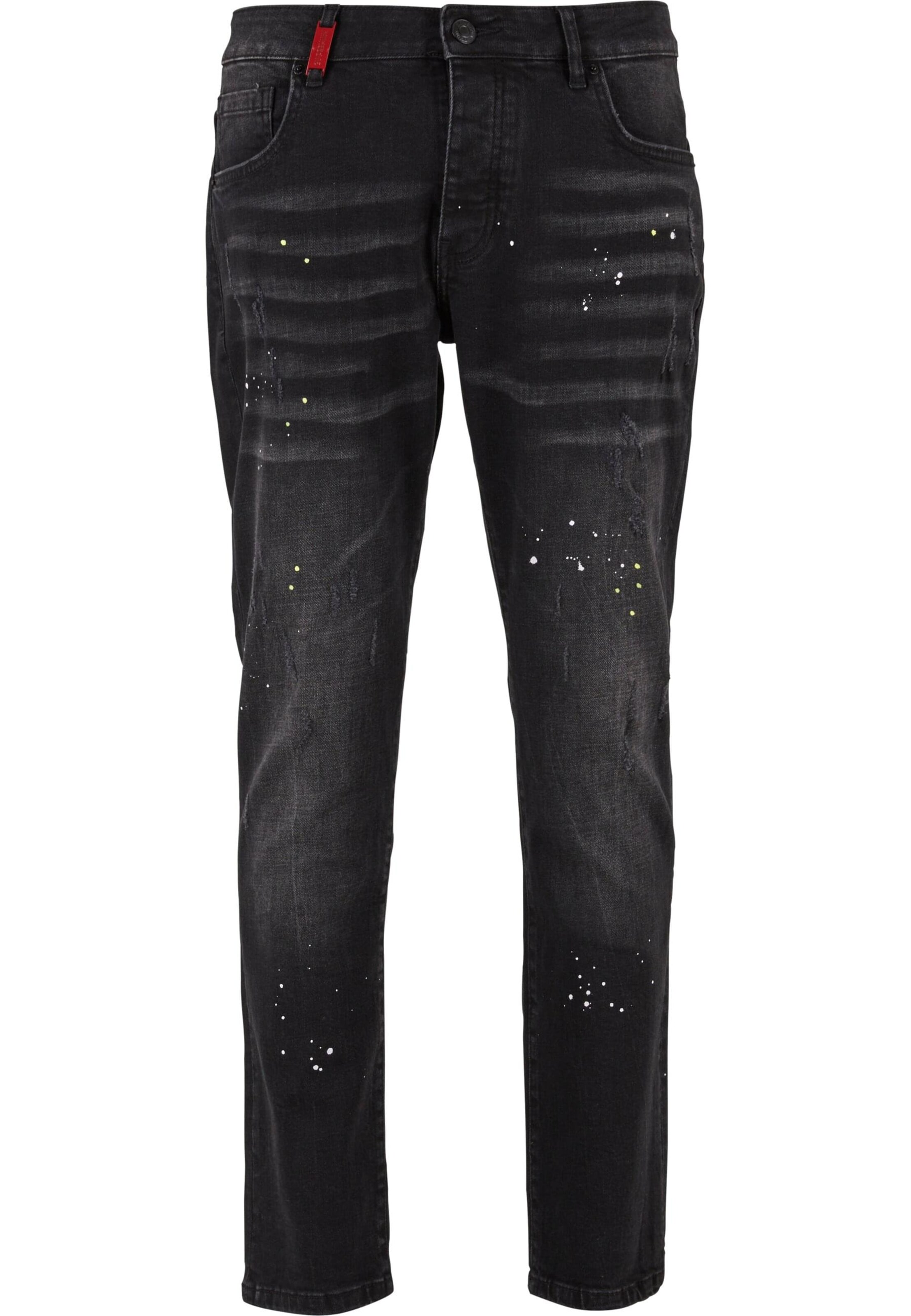 2Y Premium Slim fit Jeans in Black: front