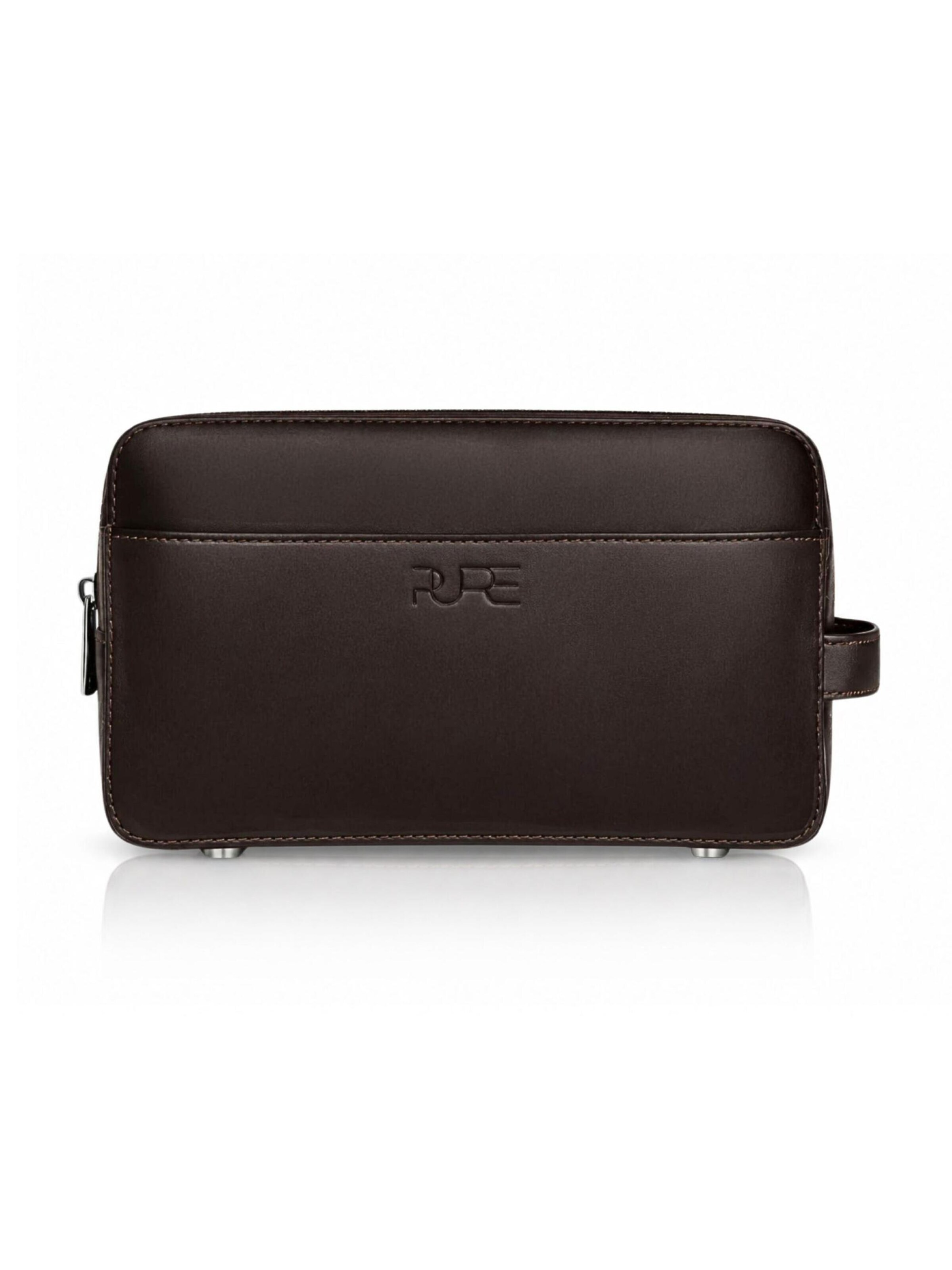 PURE Studios Toiletry bag 'Atlas XL' in Brown: front