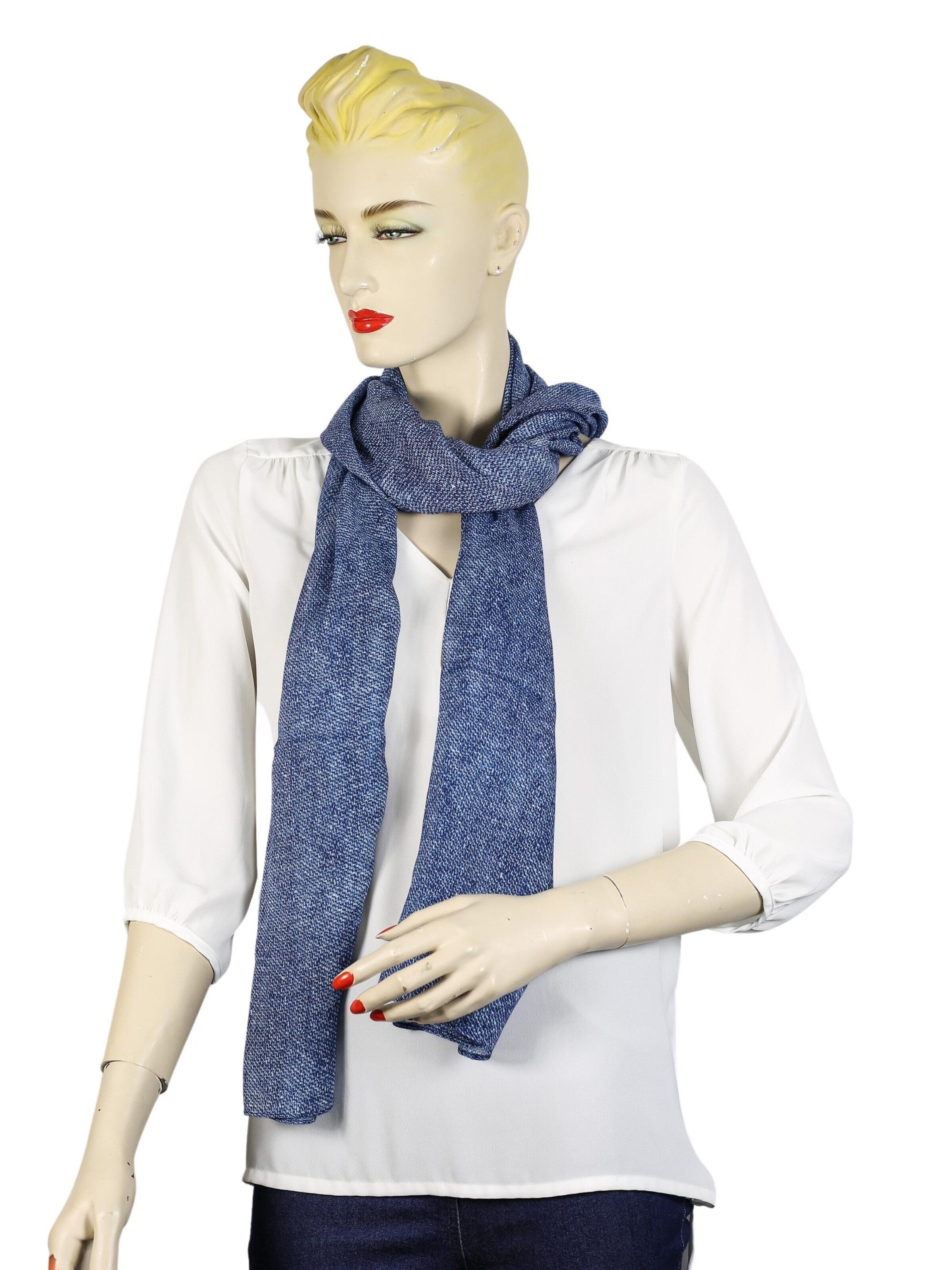 COLLEZIONE ALESSANDRO Scarf 'Jeans' in Blue