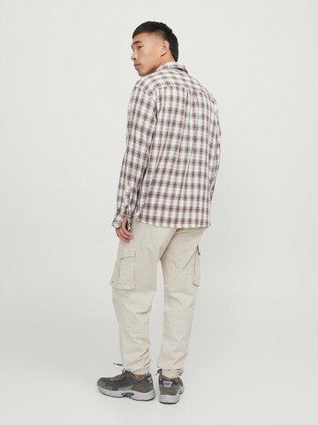 Effilé Pantalon cargo 'Kane Noah' JACK & JONES en beige