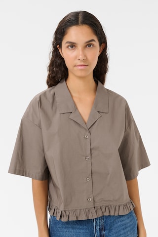 KAREN BY SIMONSEN Blouse 'Annabelle' in Beige: voorkant