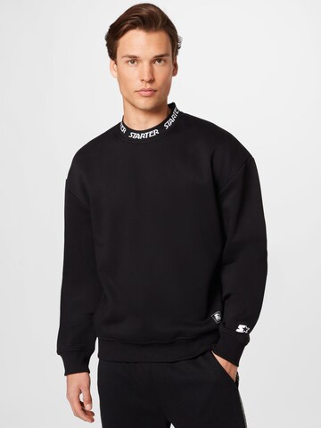 Starter Black LabelSweater majica - crna boja: prednji dio