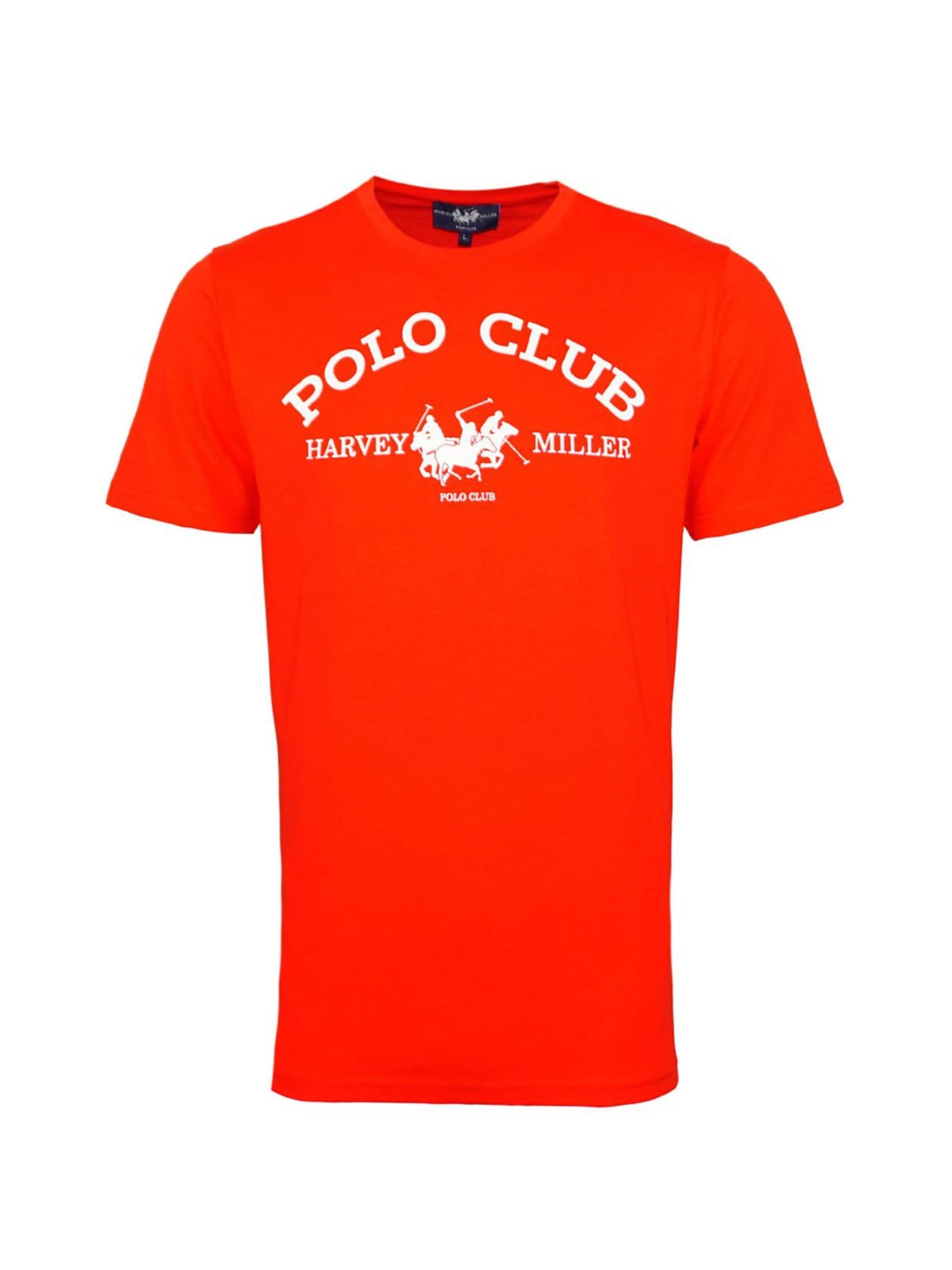 HARVEY MILLER T-Shirt 'Club' en rouge / blanc, Vue avec produit