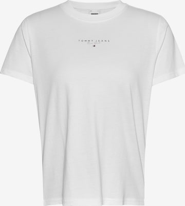 Tommy Jeans Curve Shirt in White: front