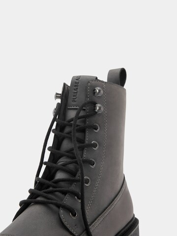 Pull&Bear Lace-up boots in Grey