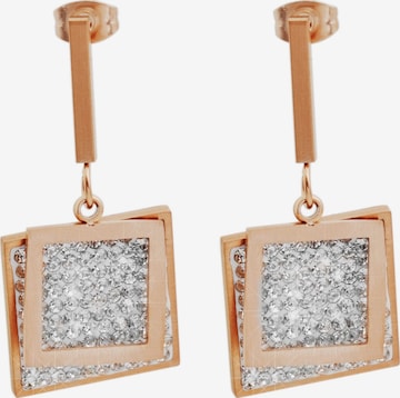 Akzent Ohrringe 'Almendra, langlebig' in Gold: Vorderseite