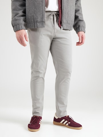 Lindbergh Ozke Hlače z naborki 'Superflex' | siva barva: sprednja stran