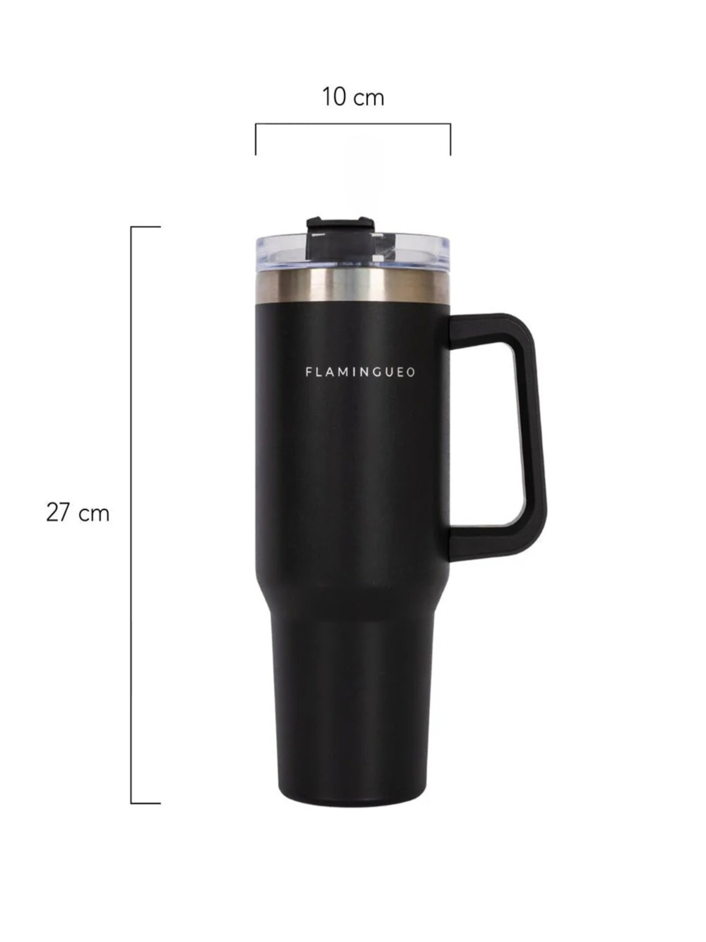 Sticlă apă 'Thermos Bottle' de la Flamingueo pe negru