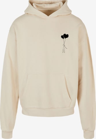 Merchcode Sweatshirt ' Love In The Air' in Beige: front