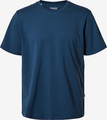 T-Shirt 'SLHAspen' SELECTED en bleu : devant