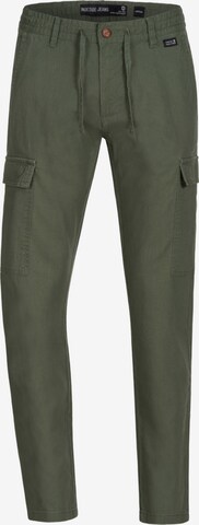 INDICODE JEANS Regular Cargo Pants ' Cagle ' in Green: front