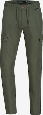 Pantalon cargo ' Cagle ' INDICODE JEANS en vert : devant