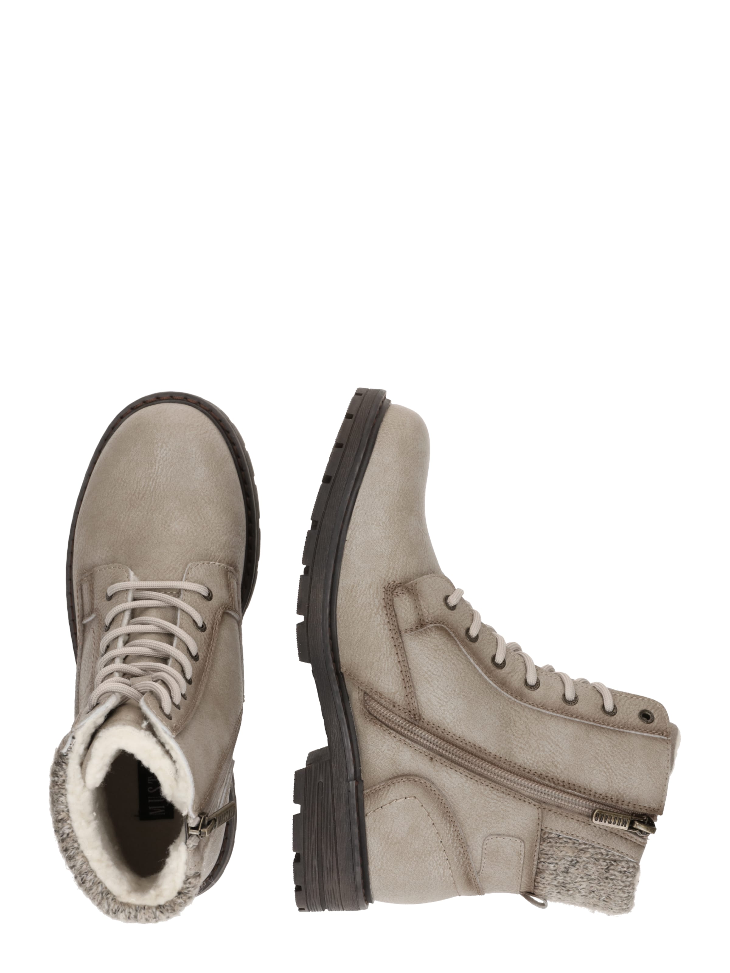 MUSTANG Lace-up bootie 'Bienke' in Grey