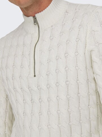 Only & Sons Свитер 'ONSKicker' в Белый