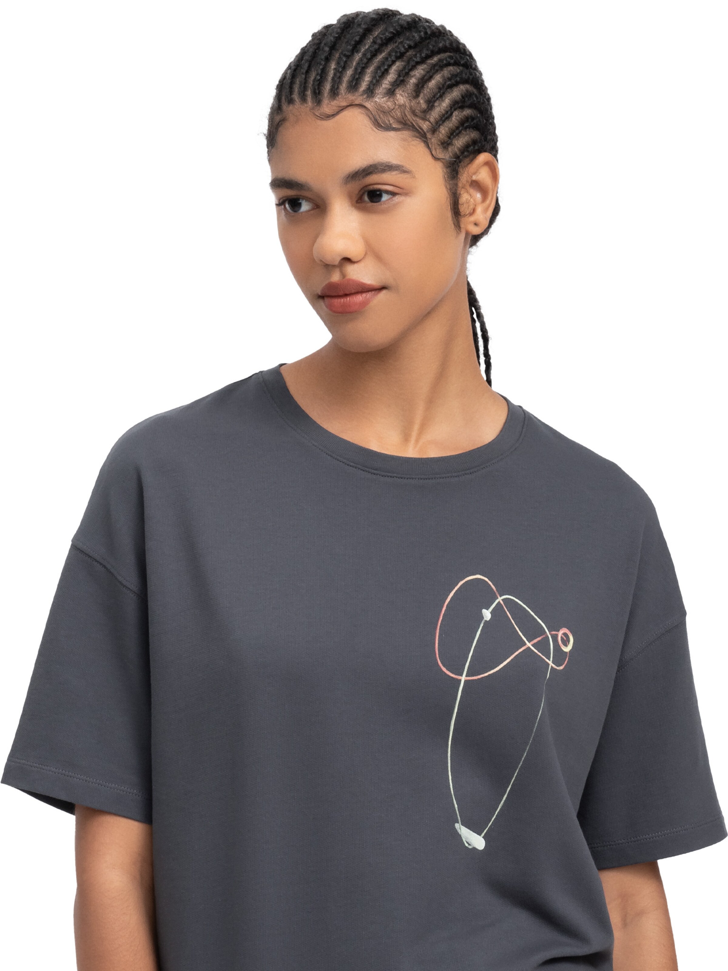 T-Shirt 'Plabo' Kaft en gris