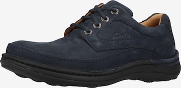 CLARKS Athletic Lace-Up Shoes 'Nature Three' in Blue: front