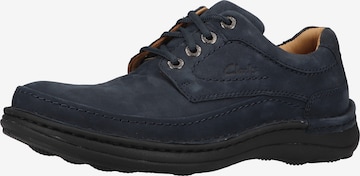 CLARKS Sportieve veterschoen 'Nature Three' in Blauw: voorkant