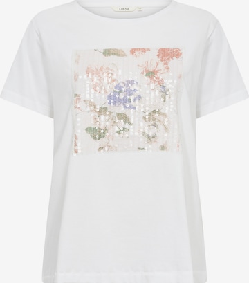 balta Cream Marškinėliai 'Tria': priekis