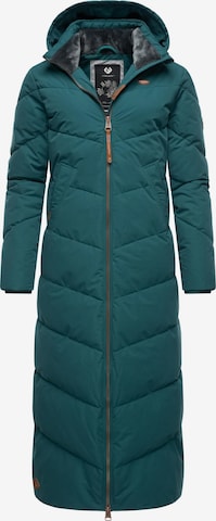 Ragwear Toiminnallinen pitkä takki 'Rebelka' värissä vihreä: etupuoli