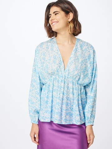 Samsøe Samsøe - Blusa 'GERTRUD' em azul: frente