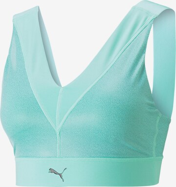 PUMA Bralette Sports Bra in Green: front