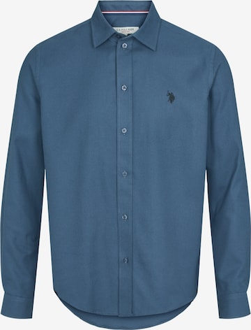 Coupe regular Chemise 'Ragn' U.S. POLO ASSN. en bleu : devant