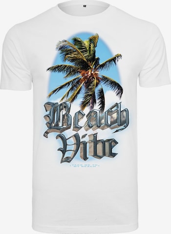 Maglietta 'Beach Vibe' di Mister Tee in bianco: frontale