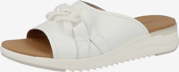 CAPRICE Mules in White: front