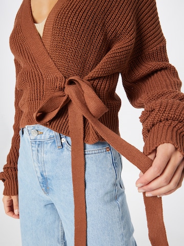 Femme Luxe Knit cardigan 'Karla' in Brown