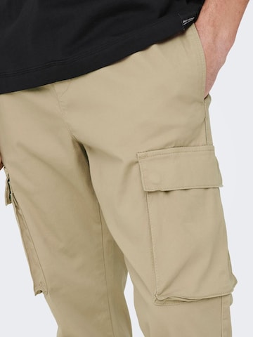 Regular Pantalon cargo Only & Sons en beige
