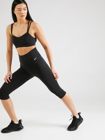 NIKE Skinny Sportbroek 'One' in Zwart