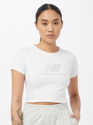 Tricou 'PODIUM' de la new balance pe alb: față