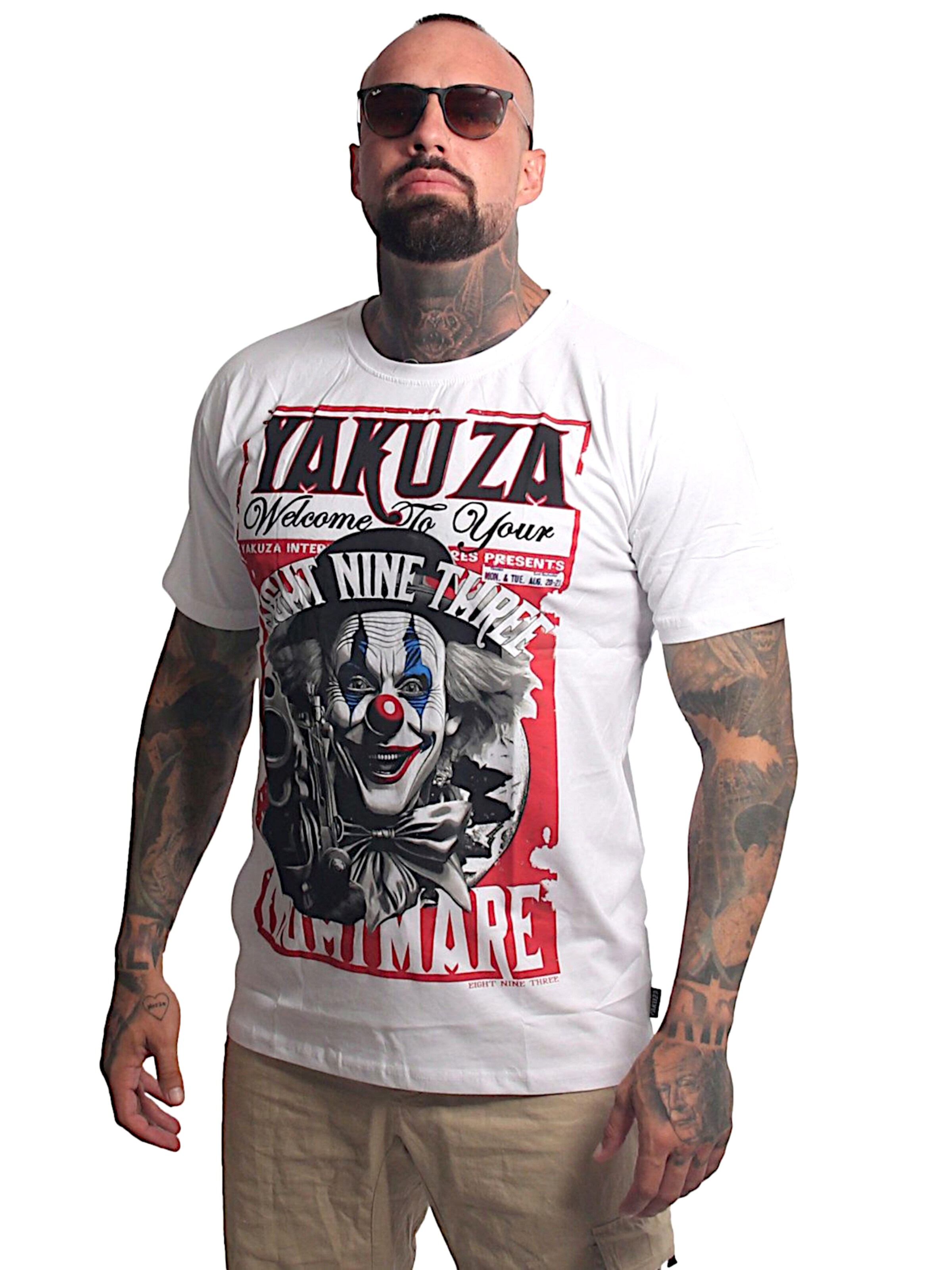 Yakuza Shirt 'Welcome' in White: front