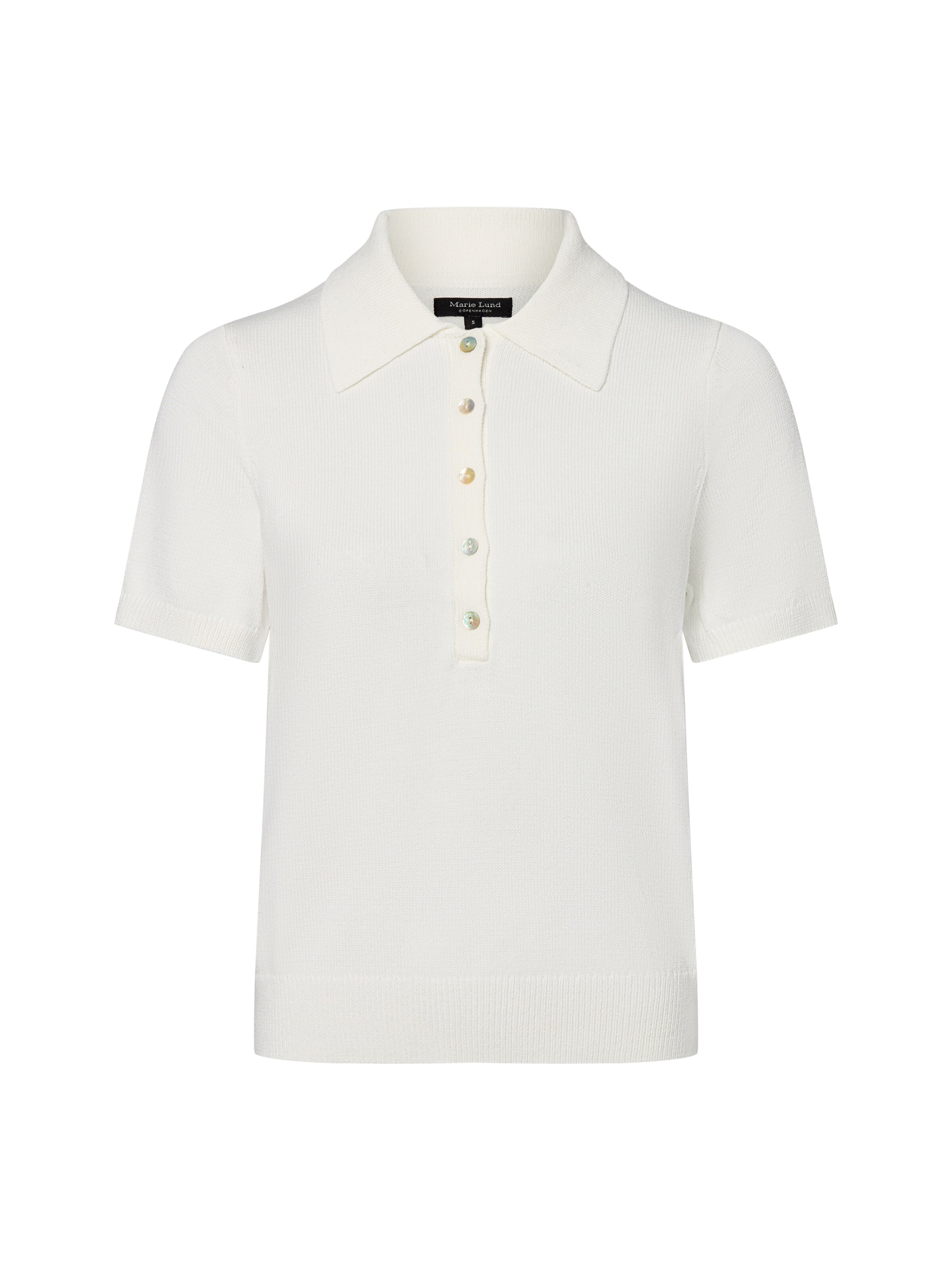Marie Lund Poloshirt in Weiß: Vorderseite