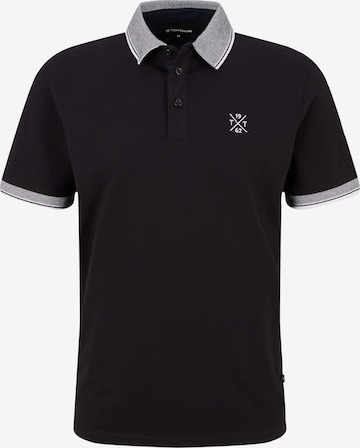 TOM TAILOR Poloshirt in Schwarz: predná strana