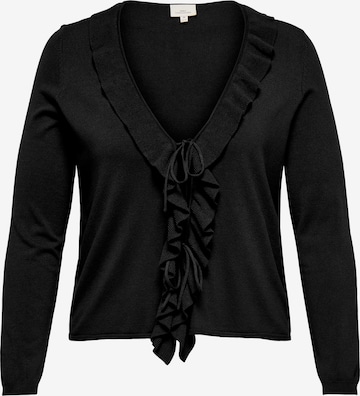 ONLY Carmakoma Neuletakki 'CARLUIS' värissä musta: etupuoli