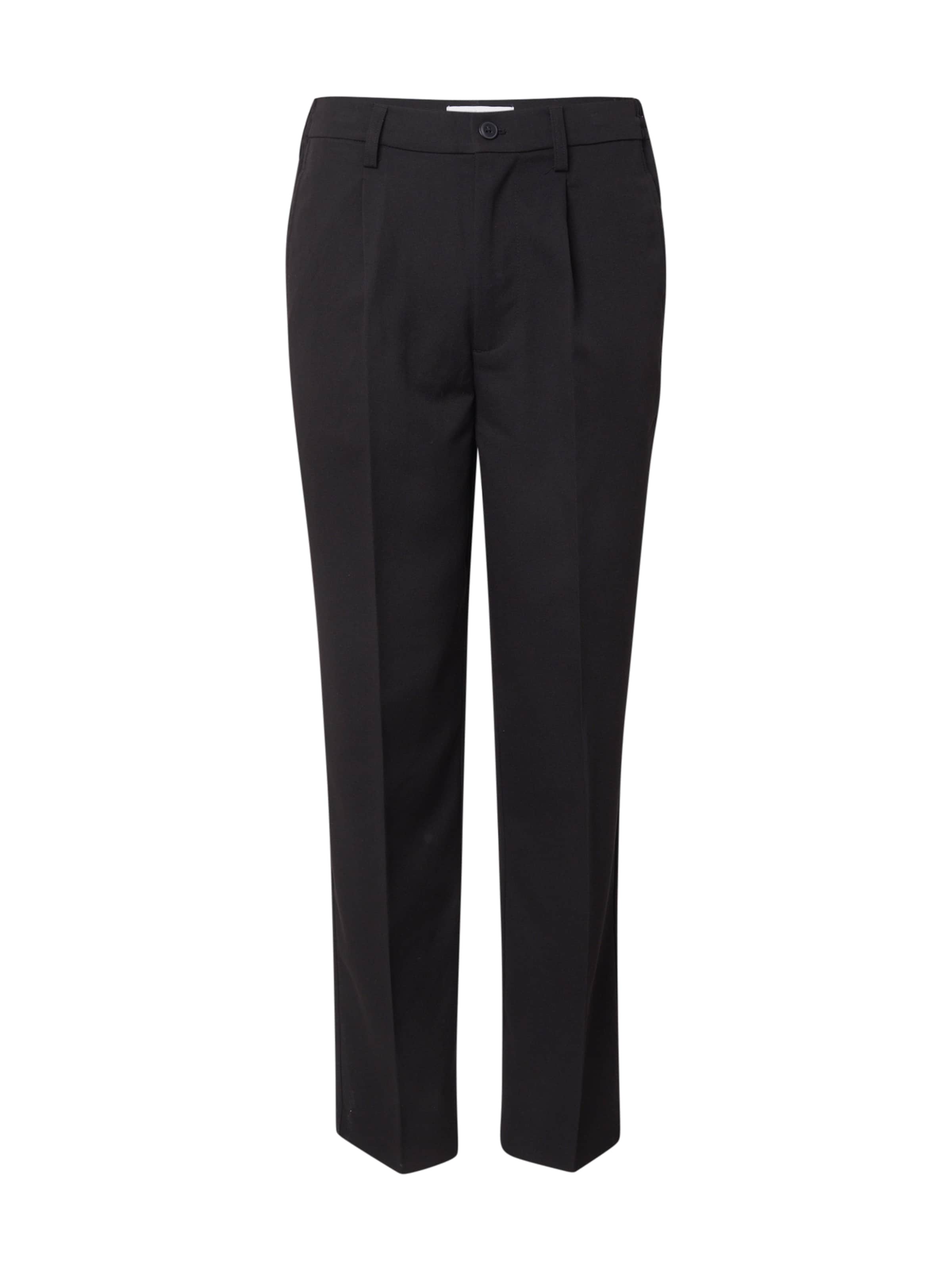 Only & Sons Loosefit Παντελόνι πλισέ 'OMIRO' σε μαύρο: μπροστά