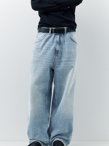 Pull&BearWide Leg/ Široke nogavice Traperice - plava boja: prednji dio