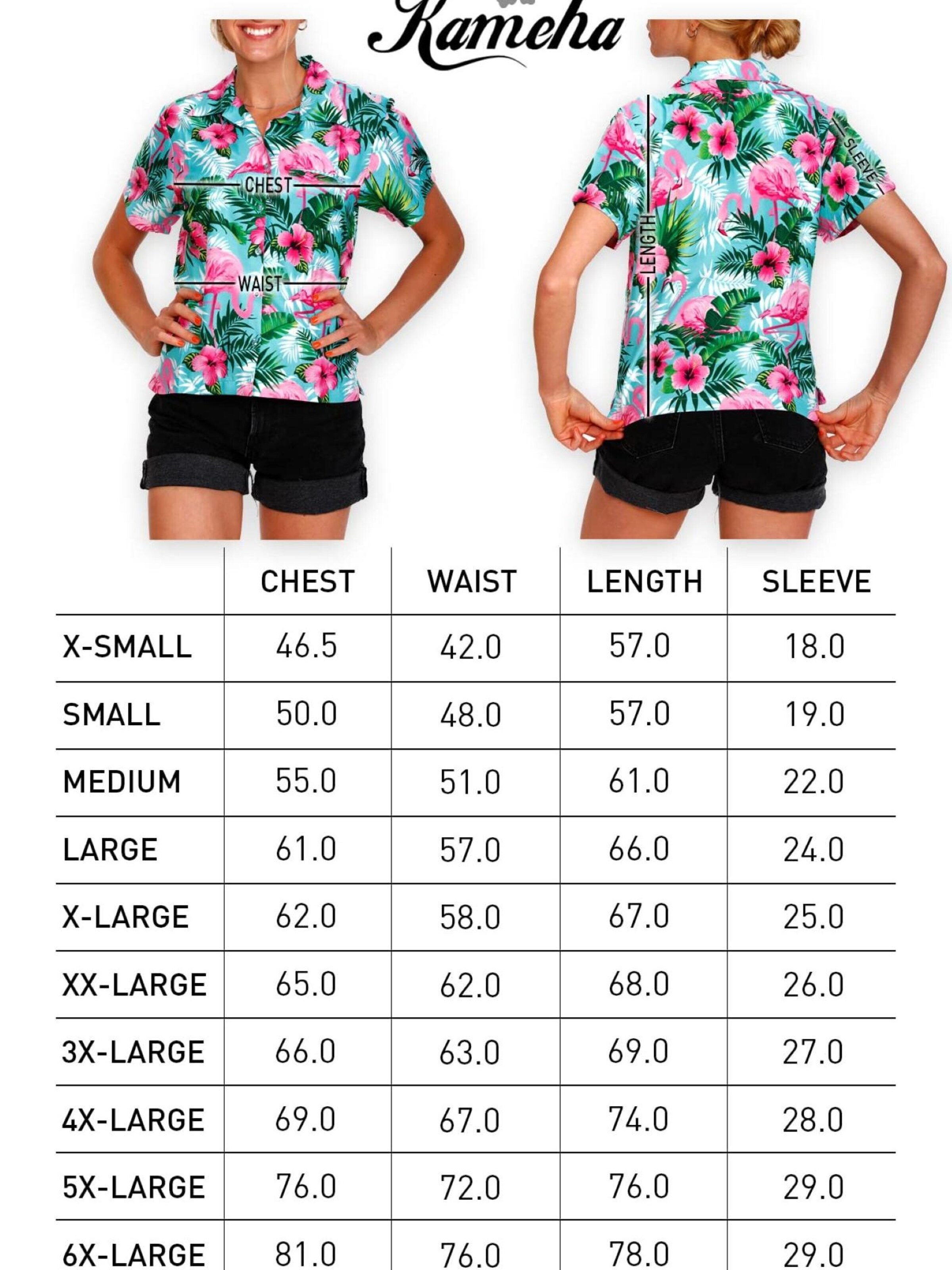 Camicia da donna 'Flamingo Flowers' di King Kameha in blu