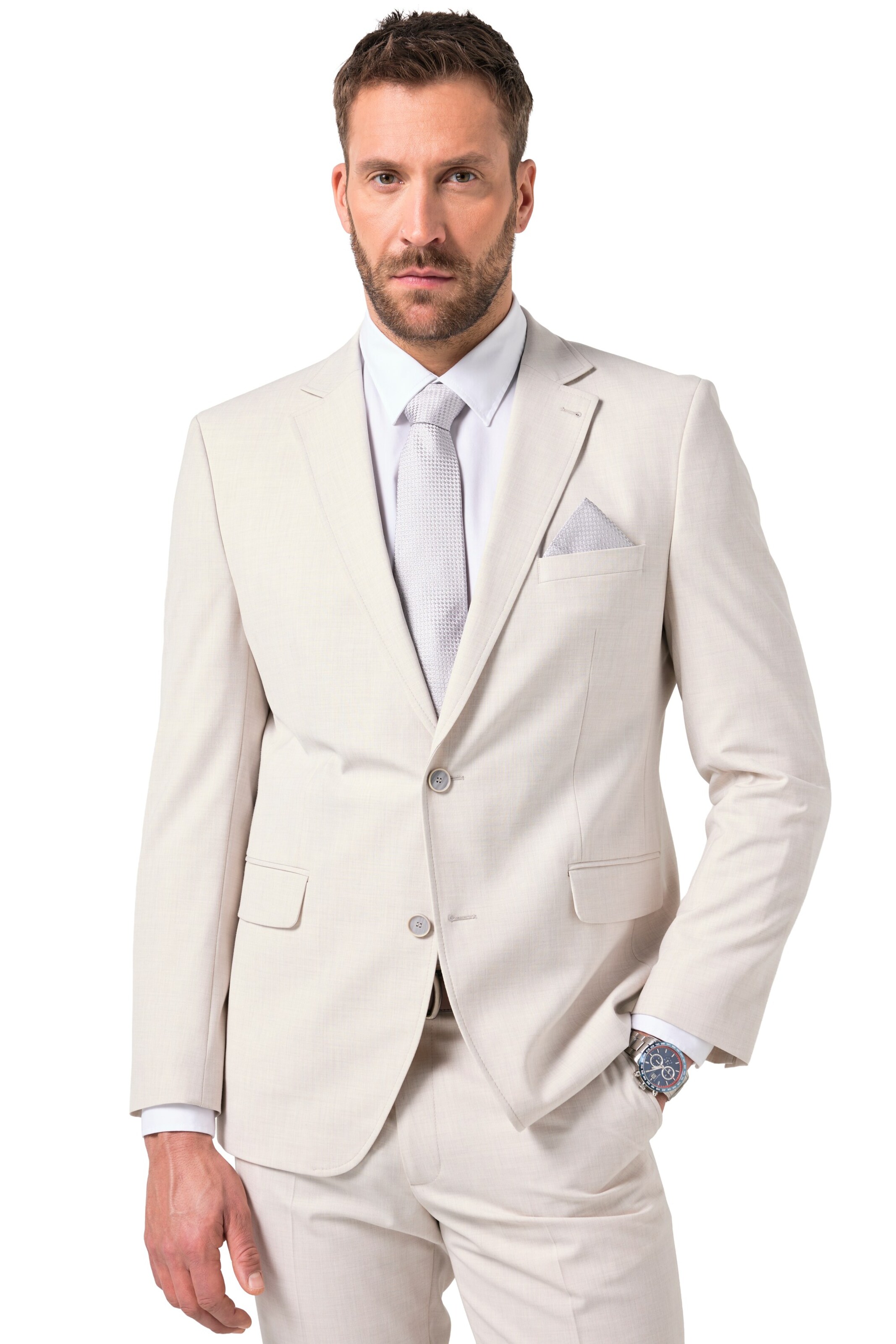 JP1880 Krawatte in Silber: Vorderseite